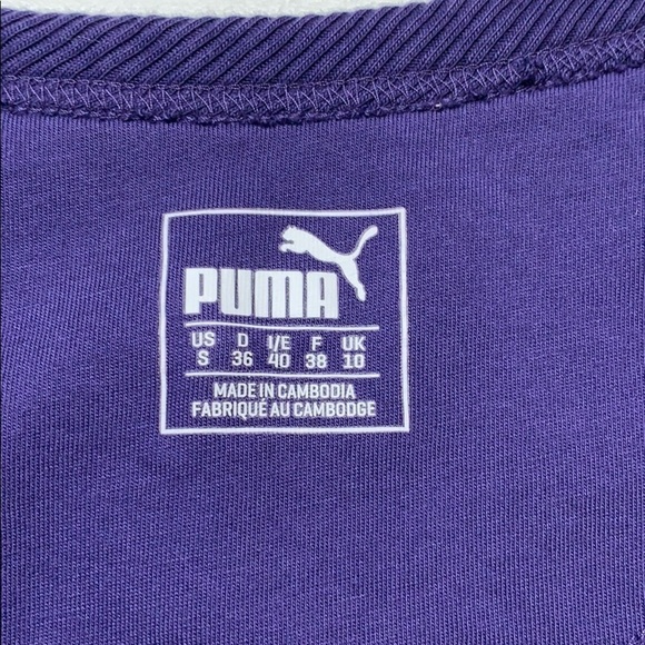 Puma Spell Out Scoop Neck Lightweight‎ Pullover Purple S - Picture 3 of 7